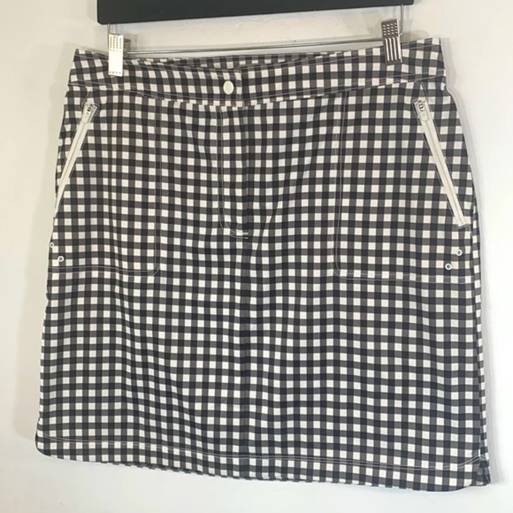 Talbots Checkered Lightweight Travel Women’s Size 10 Black White Skirt